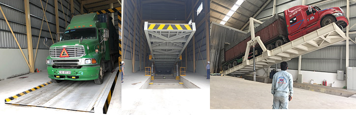 Container truck dumper for Feeds factory